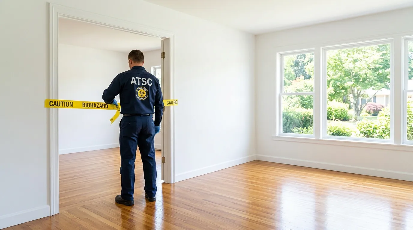 Certified biohazard cleanup crew performing Trauma Scene Cleanup in Buenaventura Lakes